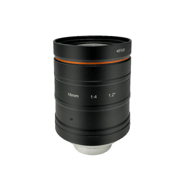 16mm, Fixed Iris F4, 1.2", 25MP Lens, C-Mount