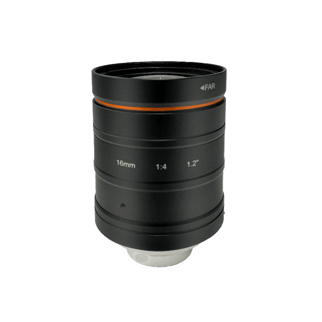 16mm, Fixed Iris F4, 1.2", 25MP Lens, C-Mount