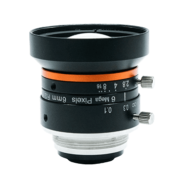 6mm, F2.8, 1/1.8", 6MP Lens, C-Mount