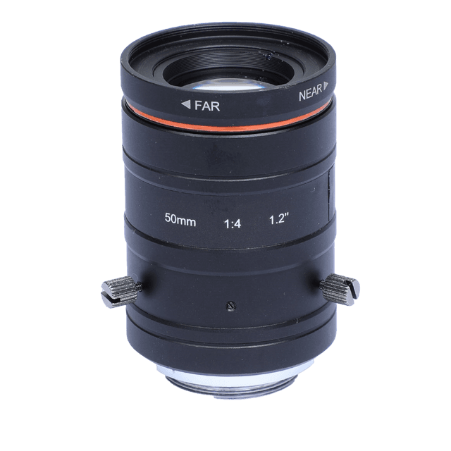 50mm, Fixed Iris F4, 1.2", 25MP Lens, C-Mount