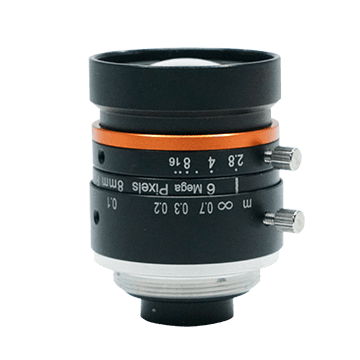 8mm, F2.8, 1/1.8", 6MP Lens, C-Mount